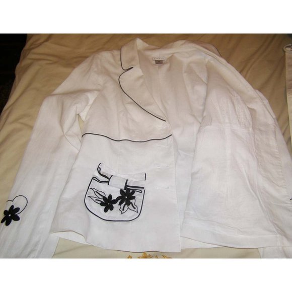 NWT Crisp white LAPIS  dress and jacket set M 8-10 - Picture 9 of 10